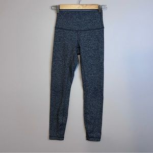 Lululemon Gray Leggings 4 High Waist Full Length Leg Dark Gray Workout Pants
